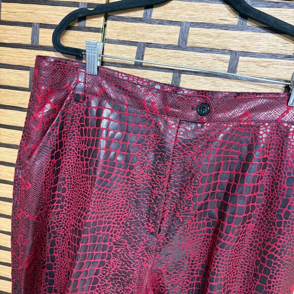 Selene Sport Red And Black Snakeskin Print Jacket And Pants Size 12 - Picture 7 of 10